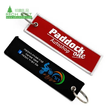 Factory Custom OEM Jewelry Keychain Embroidery Keyring Motorcycles Gifts Key Embroidery Key Fobs Embroidered Key Chain