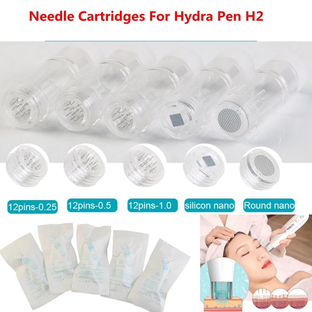 <h2 class="product_title entry-title">Hydra Pen H2 Cartridges <strong data-start="721" data-end="773">12-Pin 0.25mm, 0.5mm & 1.0mm | Nano-HS | Nano-HR</strong></h2> <p dir="auto" data-start="775" data-end="1081">Replacement cartridges designed for compatible <strong data-start="822" data-end="857">Hydra Pen H2 microneedling pens</strong>, with five cartridge options for different professional skincare applications. Choose from <strong data-start="949" data-end="1009">H12-0.25mm, H12-0.50mm, H12-1.00mm, Nano-HS, and Nano-HR</strong> to match your treatment protocol and preferred cartridge configuration.</p> <p dir="auto" data-start="1083" data-end="1257">These disposable replacement tips are designed to make cartridge replacement simple and help maintain a consistent treatment workflow for professional skincare practitioners.</p> <p dir="auto" data-start="1259" data-end="1479"><strong data-start="1259" data-end="1281">Available Options:</strong> H12-0.25mm • H12-0.50mm • H12-1.00mm • Nano-HS • Nano-HR<br data-start="1338" data-end="1341" /><strong data-start="1341" data-end="1363">Compatible Device:</strong> Hydra Pen H2<br data-start="1376" data-end="1379" /><strong data-start="1379" data-end="1396">Product Type:</strong> Disposable Replacement Cartridge<br data-start="1429" data-end="1432" /><strong data-start="1432" data-end="1448">Application:</strong> Professional Cosmetic Skincare</p> Hydra Pen H2 Replacement Cartridges – Disposable Microneedle Replacement Tips