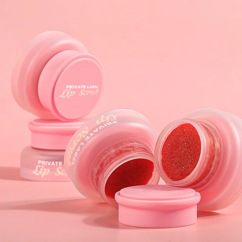 Free Sample Pink Sugar Scrub Lip Care Cosmetics Containers 20g Private