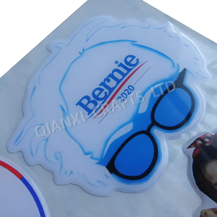 Custom Polyurethane Over Logo Gel Decal Epoxy Resin Domed 3d Label