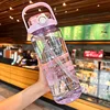 Taro purple 2000ml resistant portable double drink cup lid]]