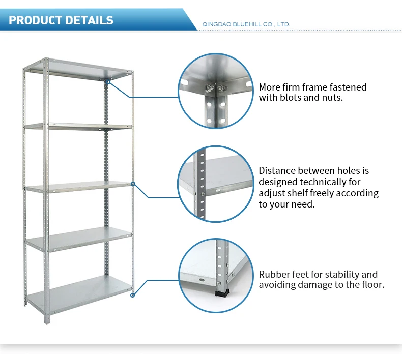 Light Duty Galvanized Steel Bolt Shelving Stacking Racks & Shelves ...