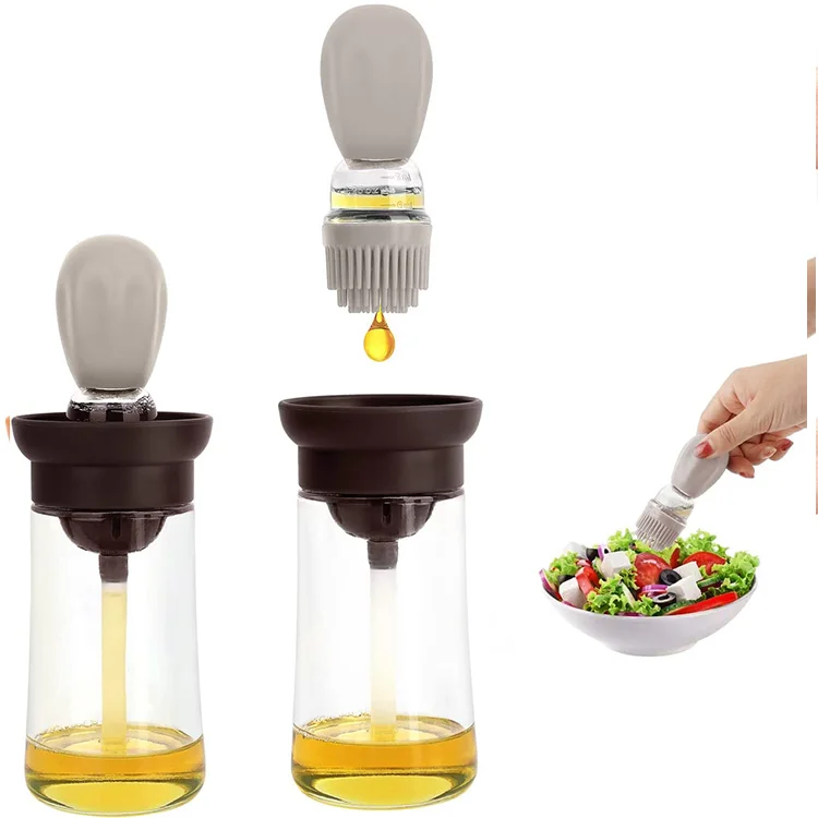 Glass Olive Oil Dispenser with Brush 2 in 1 - AggPo Wholesale