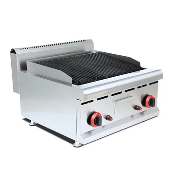 Commercial LPG/NG Gas Lava Rock Grill OEM Counter Top Barbecue Griller Stove BBQ Grills Machine For Outdoor Hotel Restaurants