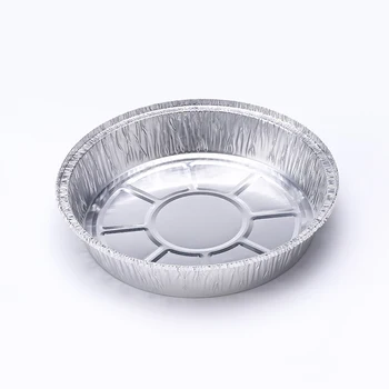 7 8 9 Inch Round Aluminum Foil Pans Disposable Tin Foil Food Pie Tray Containers With Clear Plastic Lids