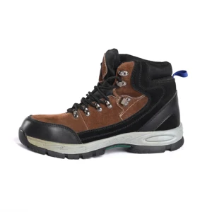 Wholesale Suede Cow Leather Mid Top Lace up Work Footwear Anti Smash Puncture Proof Safety Shoes Factory Outlet Security Shoes