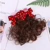 0669-2 capelli ricci a forma di cuore rosso