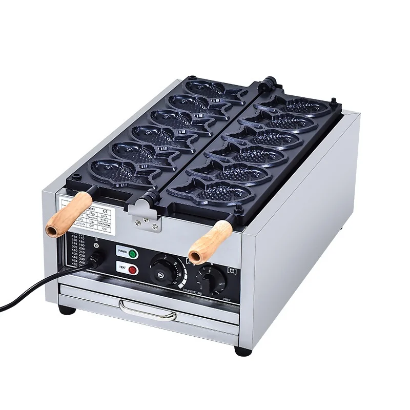 High Performance Taiyaki Waffle Maker Electric Snack Fish Waffle Machine Taiyaki Fish Cake Waffle Cone Machine