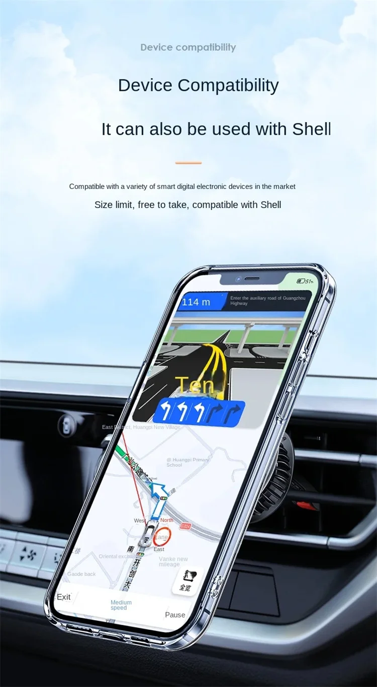 Metal güçlü manyetik anti-sonbahar araba hava çıkış braketi iPhone için 360 rotasyon araba Mini hava çıkışı cep telefon tutucu destekler