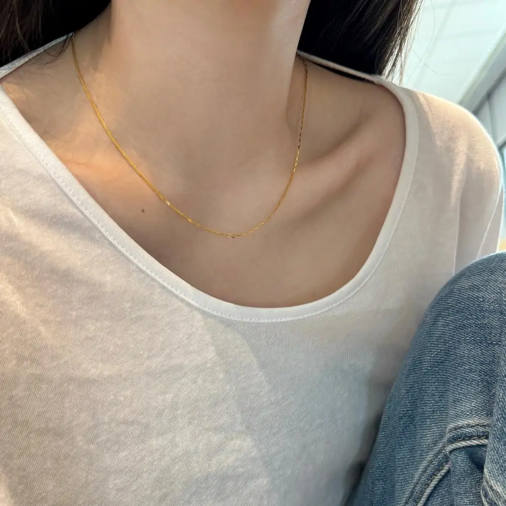 KAKODIY luxury 18K gold plated elegant fashionable 925 sterling silver simple chain Jewelry for Women necklace detail 1
