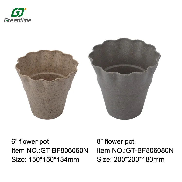 Биоразлагаемый цветочный горшок из бамбукового волокна для сада и семейного использования оптом
