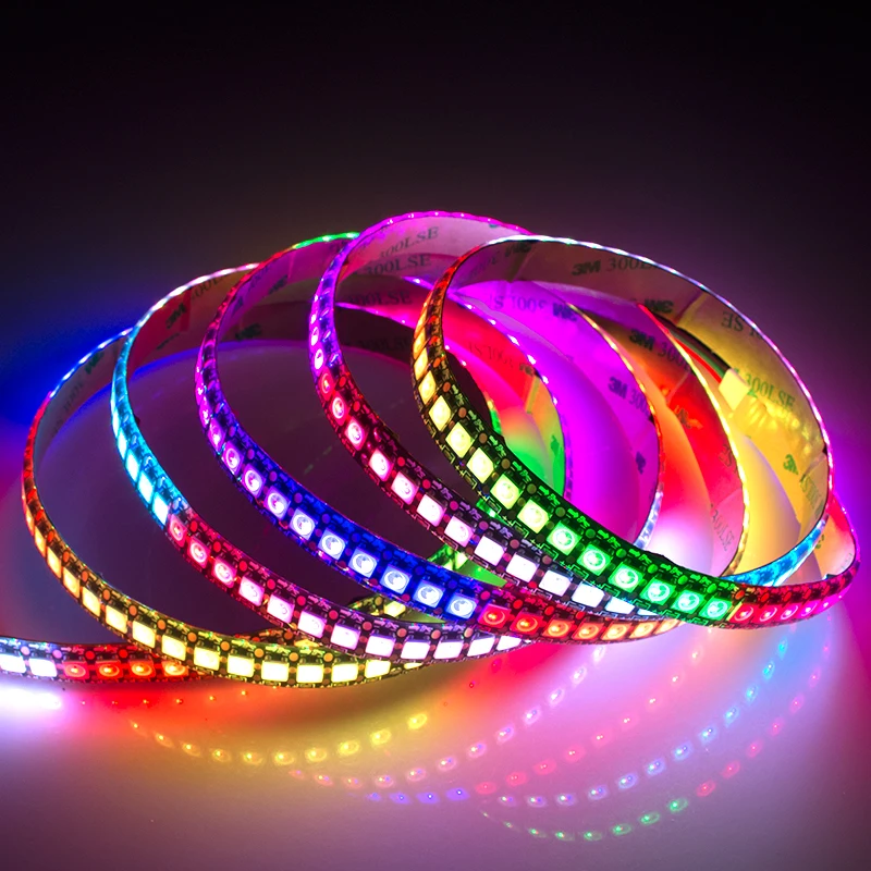 Programmable Ws2812B digital rgb led strip light lc8812b 5v smd5050 colorful addressable led strip light