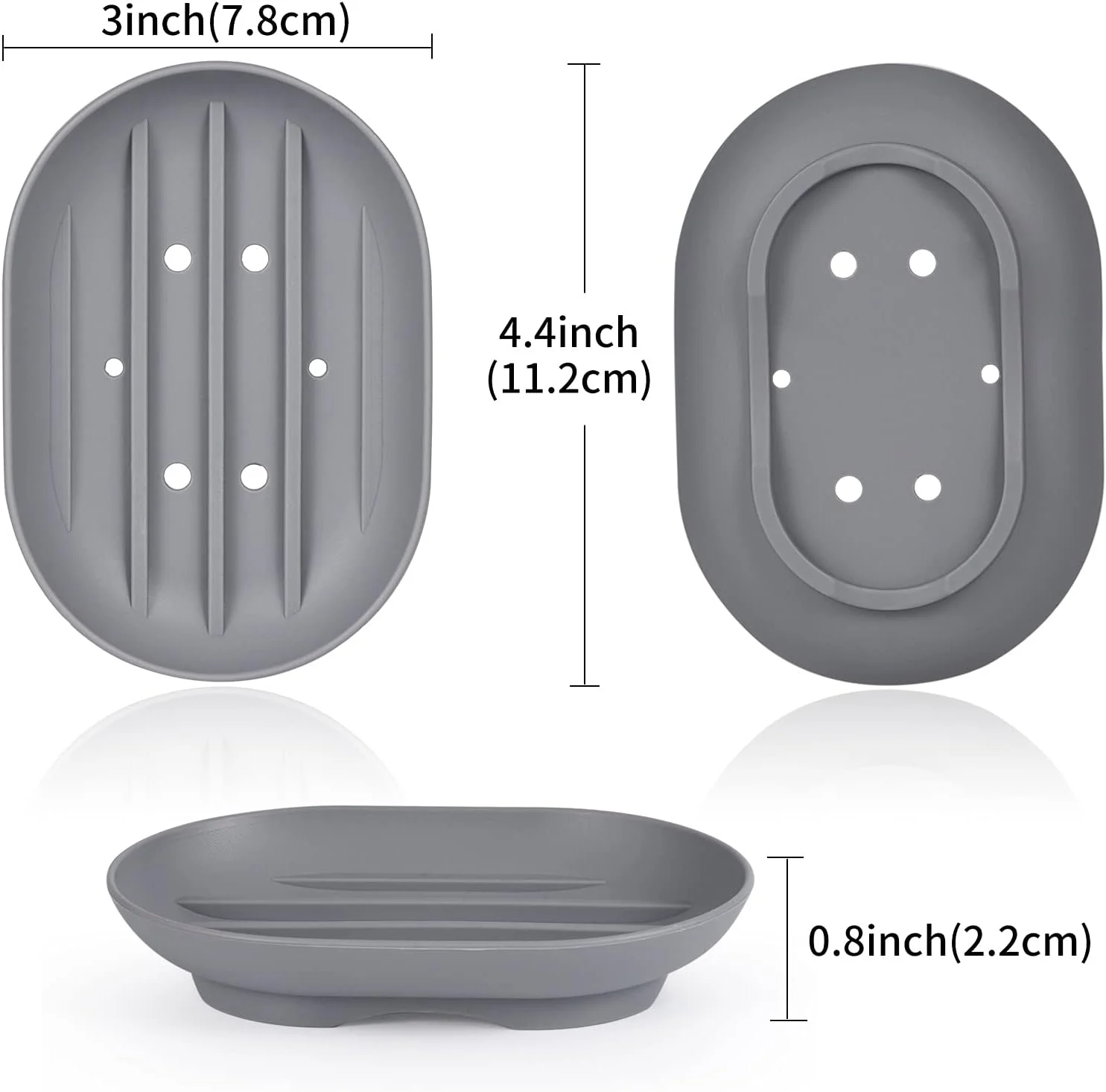 Soap Saver Bathroom Self Draining Soap Dishes Silicone Soap Dishes Dish Holder Stand Saver Tray Case for Shower supplier