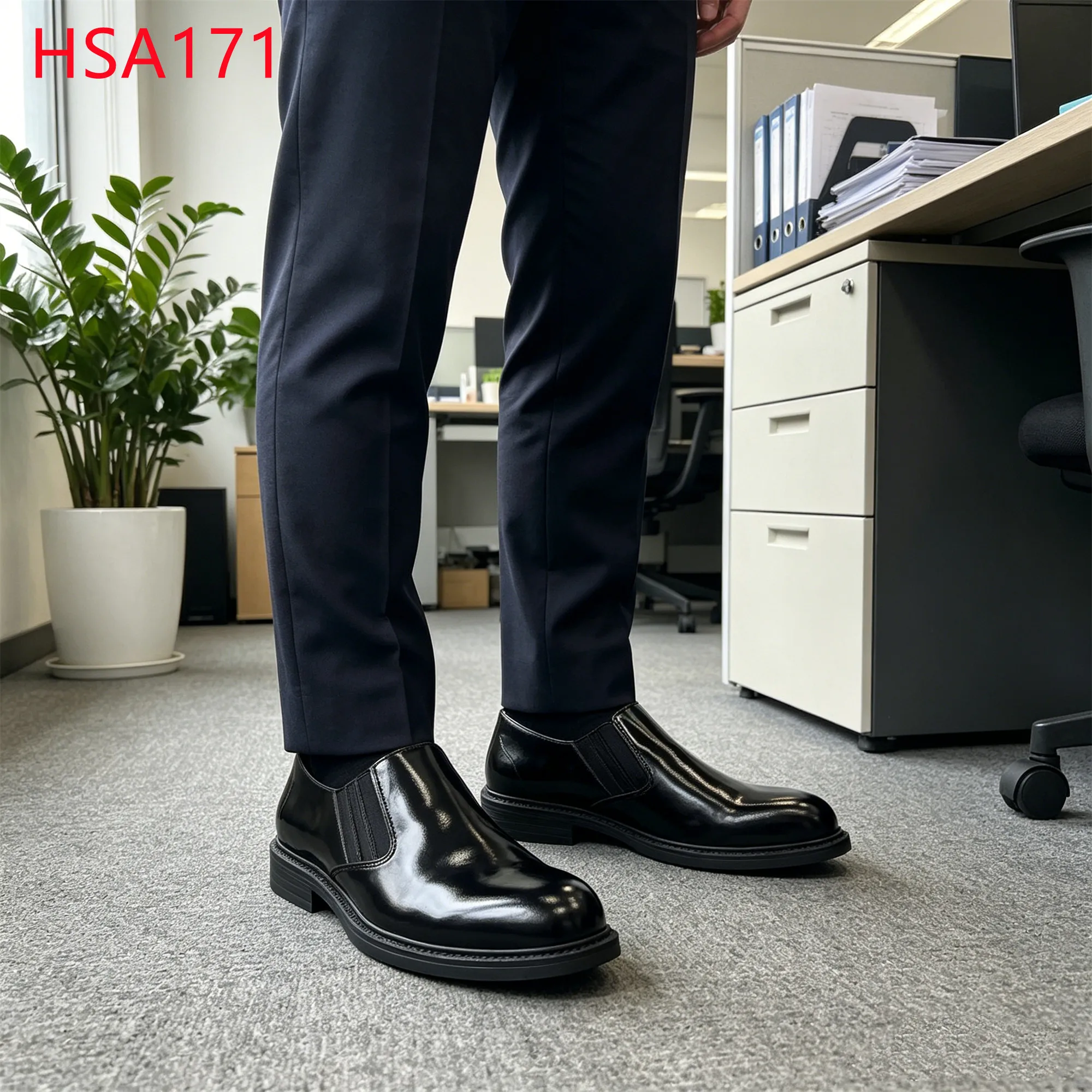 LXG,Government Employee Anti-odor Pull-on Business Work Shoes Meeting Matte Quality Leather Available Men Dress Shoes HSA171