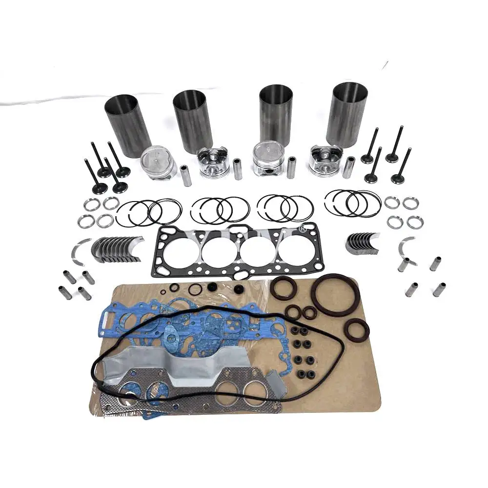 For Mitsubishi 4G63 Engine Cylinder Liner Kit With Full Gasket Kit Engine Bearings Set Valves Excavator Engine Parts 4