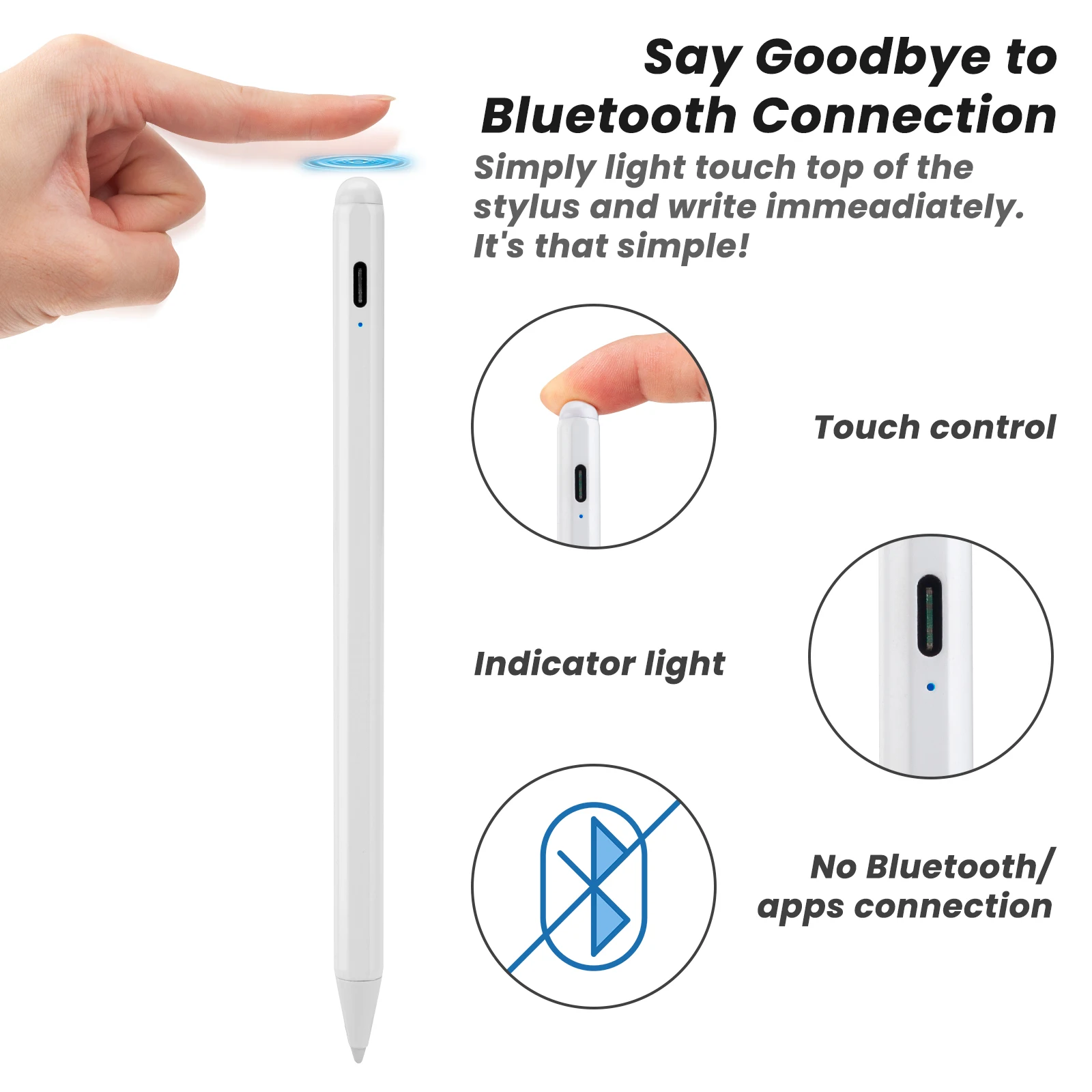 Stylus Pen with Palm Rejection Fine Point for Ipad Mini