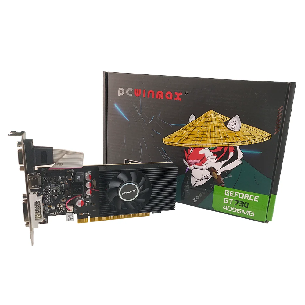 PCWINMAX Wholesale GT 740 730 710 610 1GB Low Profile Desktop Graphics Card  2GB 4GB DDR3 DDR5 Original VGA Card