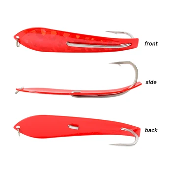 Single Double Hooks 16g 22g 26g 43g 63g Metal Baits Fishing Lure Big Game Jigging Lure Stainless Steel Fishing Spoon Lure – Metal Jig – view 5
