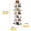 Model B 6-tier rotating shoe rack