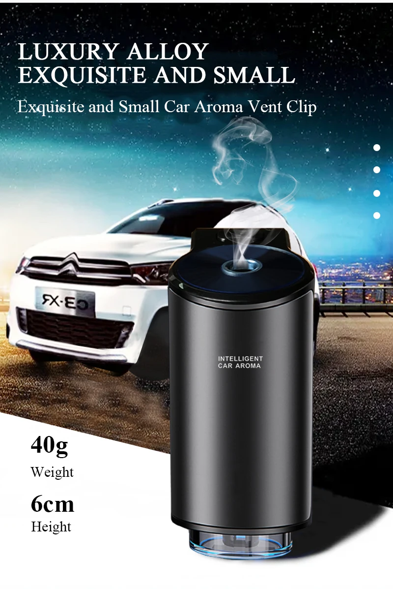 Intelligent Car Aroma Diffuser Mini USB Rechargeable Essential Oil Sprayer Nano Mist Nebulizering Aromatherapy Diffuser For Car