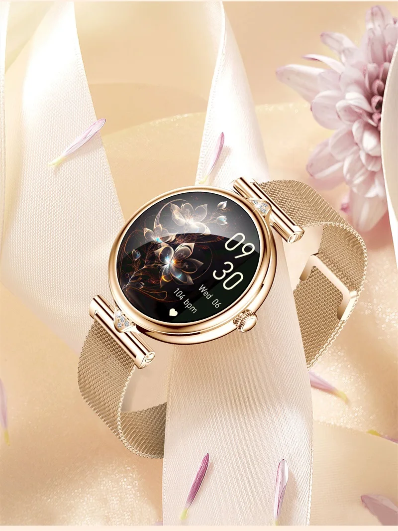 Смарт-часы женские водонепроницаемые, 1,28 дюймов