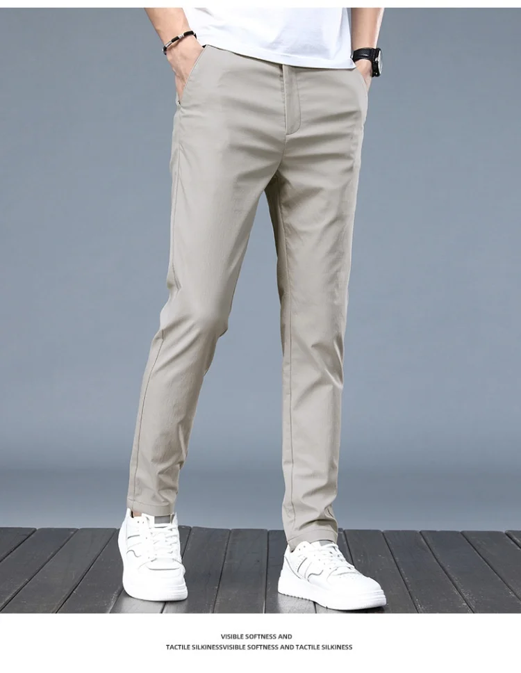 Men Cotton Skinny Plus Size Men's Pants 