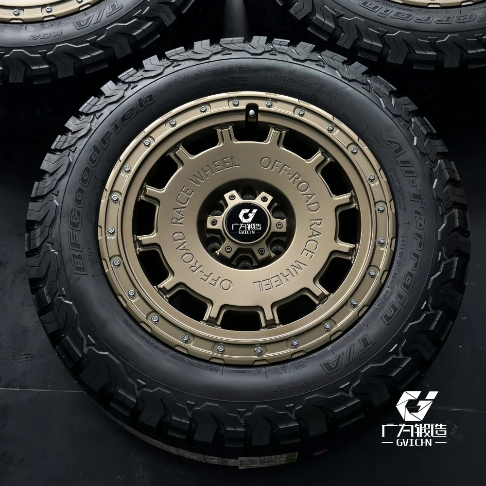 GVICHN Custom 4X4 Off-Road Forged Wheels  Matte Bronze 17/18/19/20/21/22/23/24 inch Off-Road Anti tooth detachment Forged Wheels