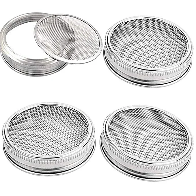 Lowest Price Stainless Steel Sprouting Lids With Mesh Lid Sprout Jar