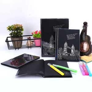 Wholesale Cheap Customised Eco Friendly Notebook Black Paper Journals Custom Logo A4 Shadow Work Prayer Manifestation Planner