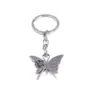 Llavero de mariposa de acero inoxidable.
