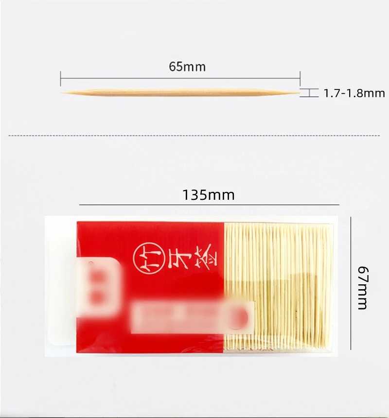 Toothpicks Packed In Pvc Box Eco Friendly 100 Natural Wood Disposable