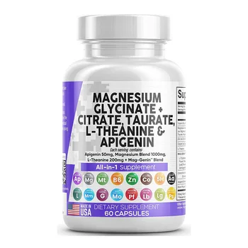 Factory Oem Magnesium Complex,Magnesium Glycinate,High Absorption,Bone,Heart,Muscle,Immune,Energy,Sleep & Digestion,Non-gmo