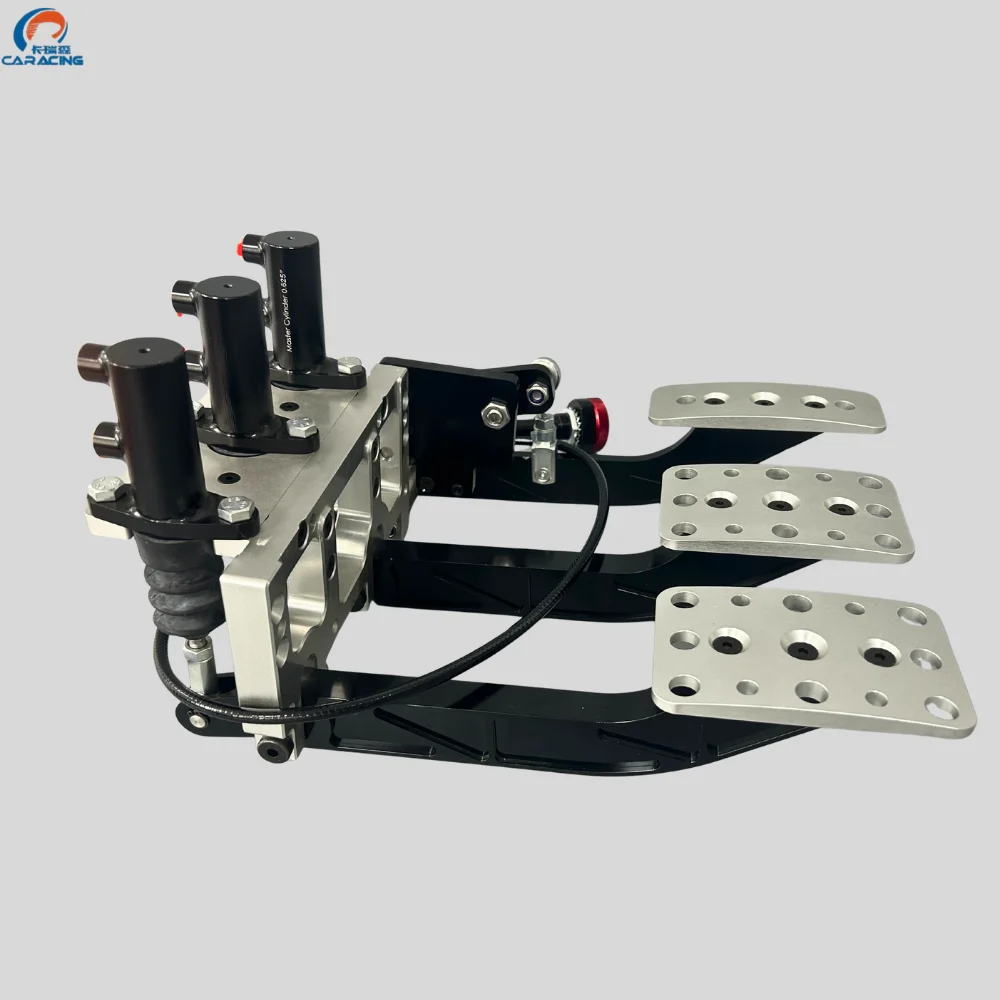 Racing Hanging 3 Pedal Box Assembly with Balance Bar and Master Cylinders CNC Aluminum for Track Rally and Drift Cars