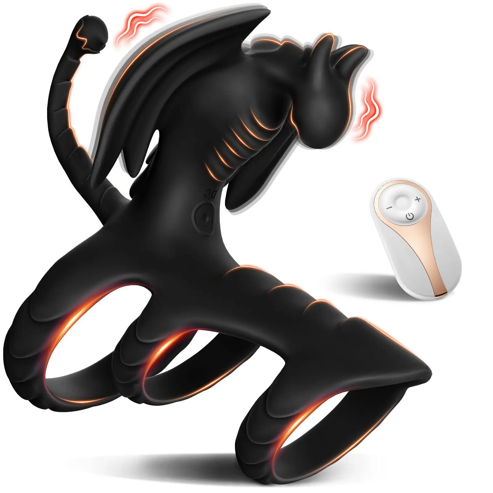 Wireless Remote Control Flying Dragon Locking Ring Sexy Street Men Women's Vibrating Sleeve Anti-Shooting Delay Ring Vibrators