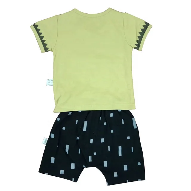 
Оптовая продажа, комплект для новорожденных, футболка и шорты унисекс, летние комплекты для новорожденных 