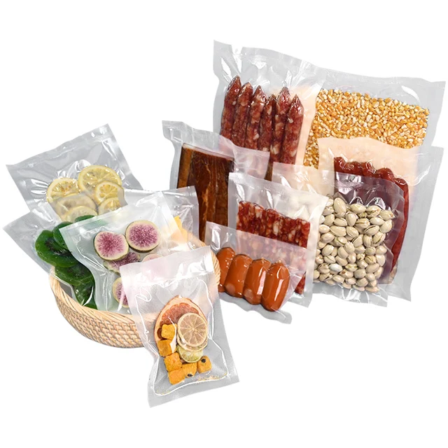 Factory direct commercial food grade large small white air textured embossed vacuum bags