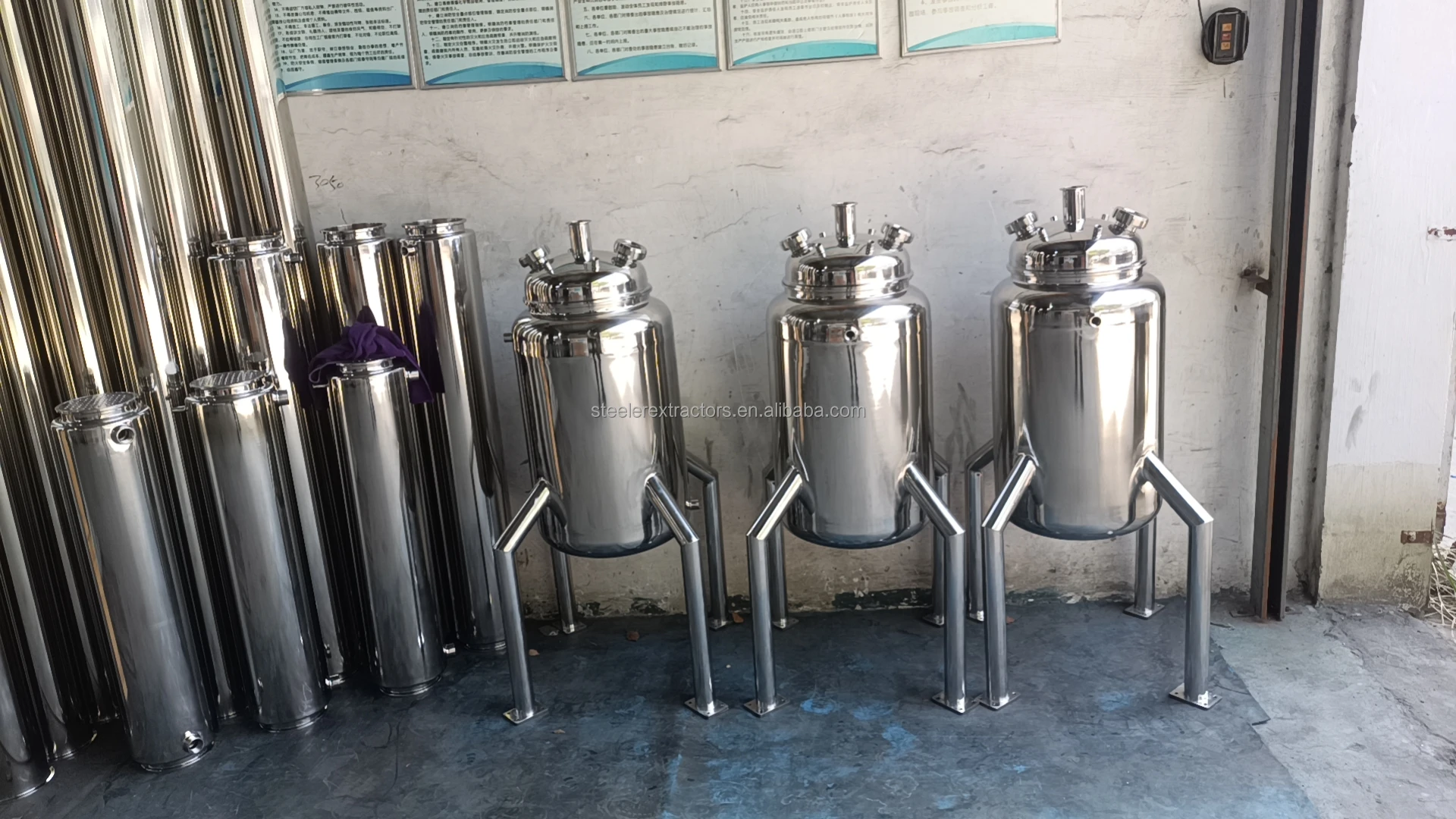 SS304 Jacketed Recovery Tank 14"x18" 14"X 24" With Four Legs