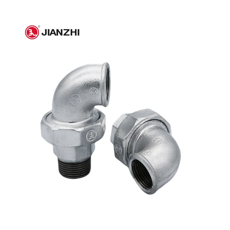 JIANZHI BSPT threaded in stock hot dip galvanizing  red elbow pipe fittings