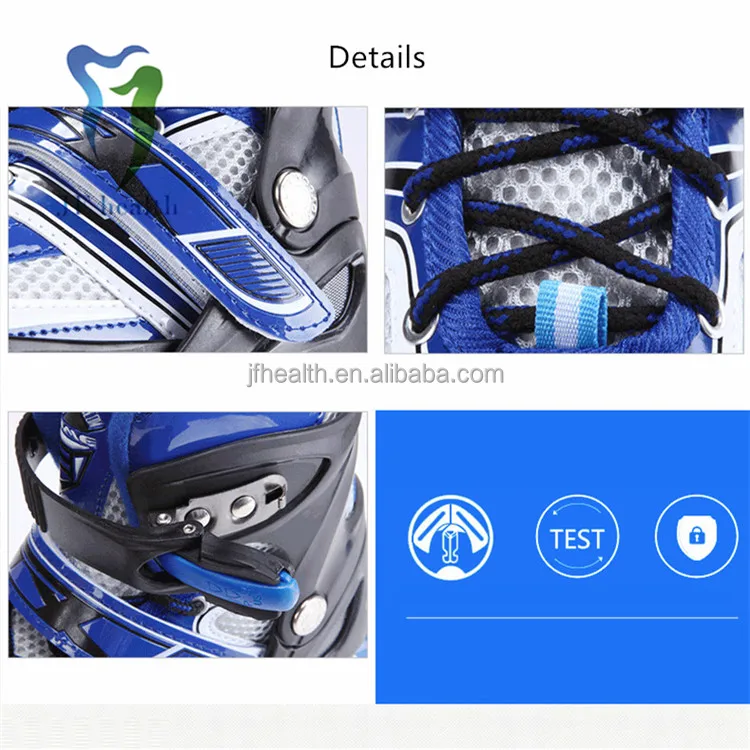 Trendy slalom skating shoes professional sports roller skates shoes 4 size adjustable single-row ice skates for children