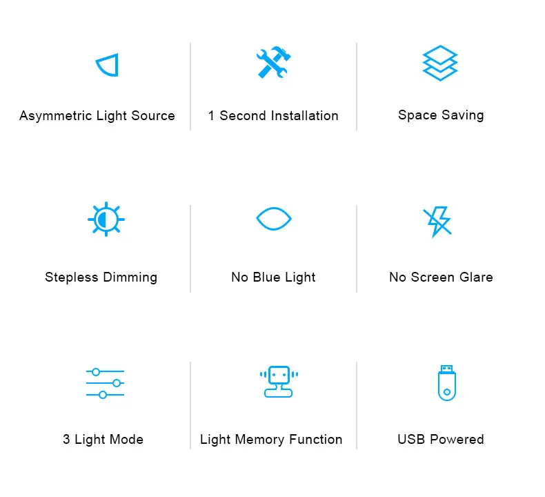 3 Color Temperature Stepless Dimming Screenbar Light Desk Lamp Computer Laptop Led USB Screen Bar Hanging Light Lamp