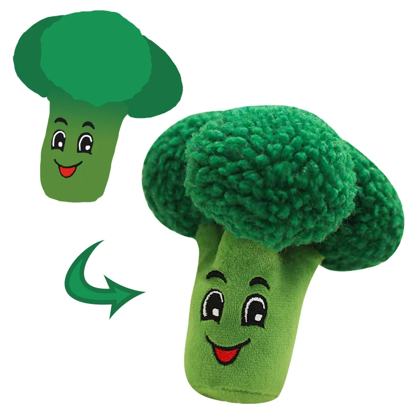 New Simulation Fruit Vegetable Series Plush Toys Dolls Cartoon Banana Watermelon Radish Broccoli Grasping Machine Doll Wholesale