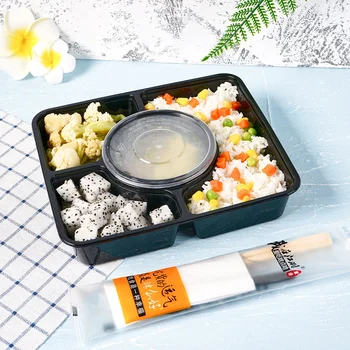 Restaurant Wholesale Disposable Bento Boxes 9.5x7.1x1.8 (SAMPLE)