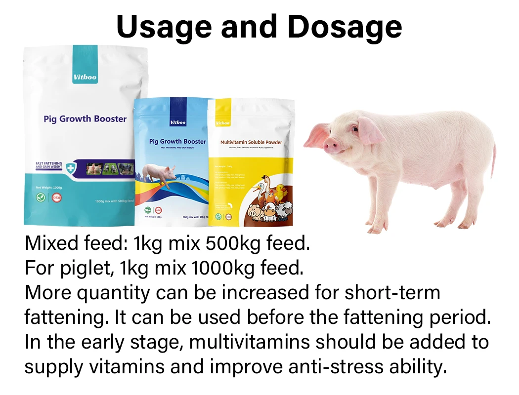 Pig Food Swine Feed Additive Pig Growth Booster Pig Vitamins & Trace