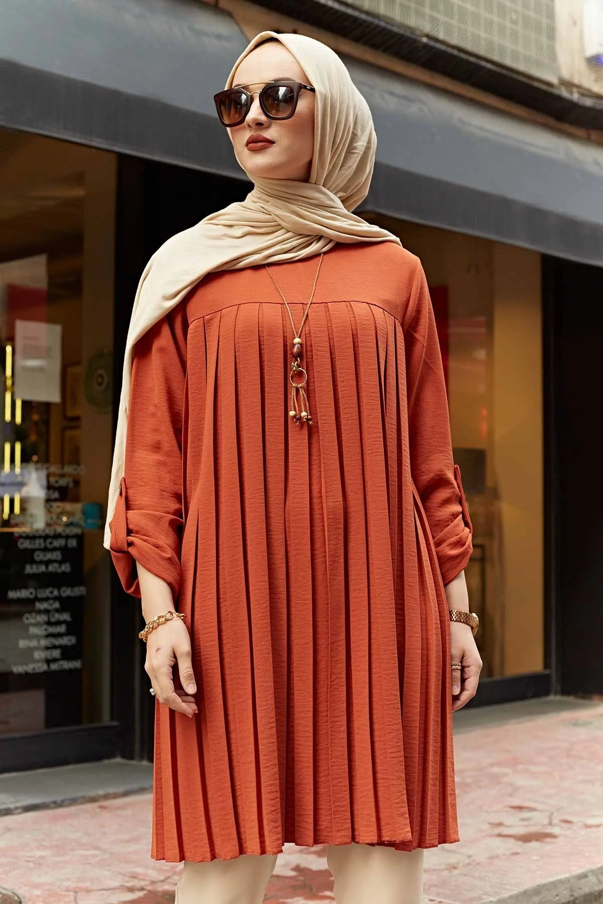 Plus Size Abaya Pleated Muslim Multicolor Casual Baju Muslim Dewasa Long Sleeve Tunic Tops Muslim Blouse Drop Shipping