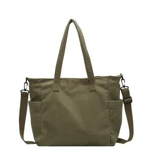 New Fashion Corduroy Shoulder Bag College Women Commuting Work Large Corduroy Crossbody Shoulder Bag for Students Class