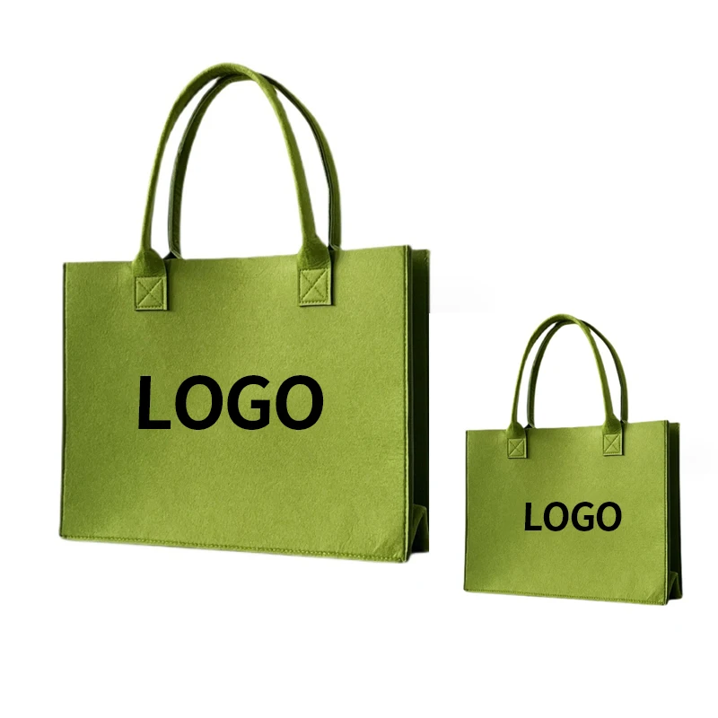 2023 Wholesale Customized Logo Handbag Senior Summer New Fashion Handbag Customized Logo Felt Tote Bag