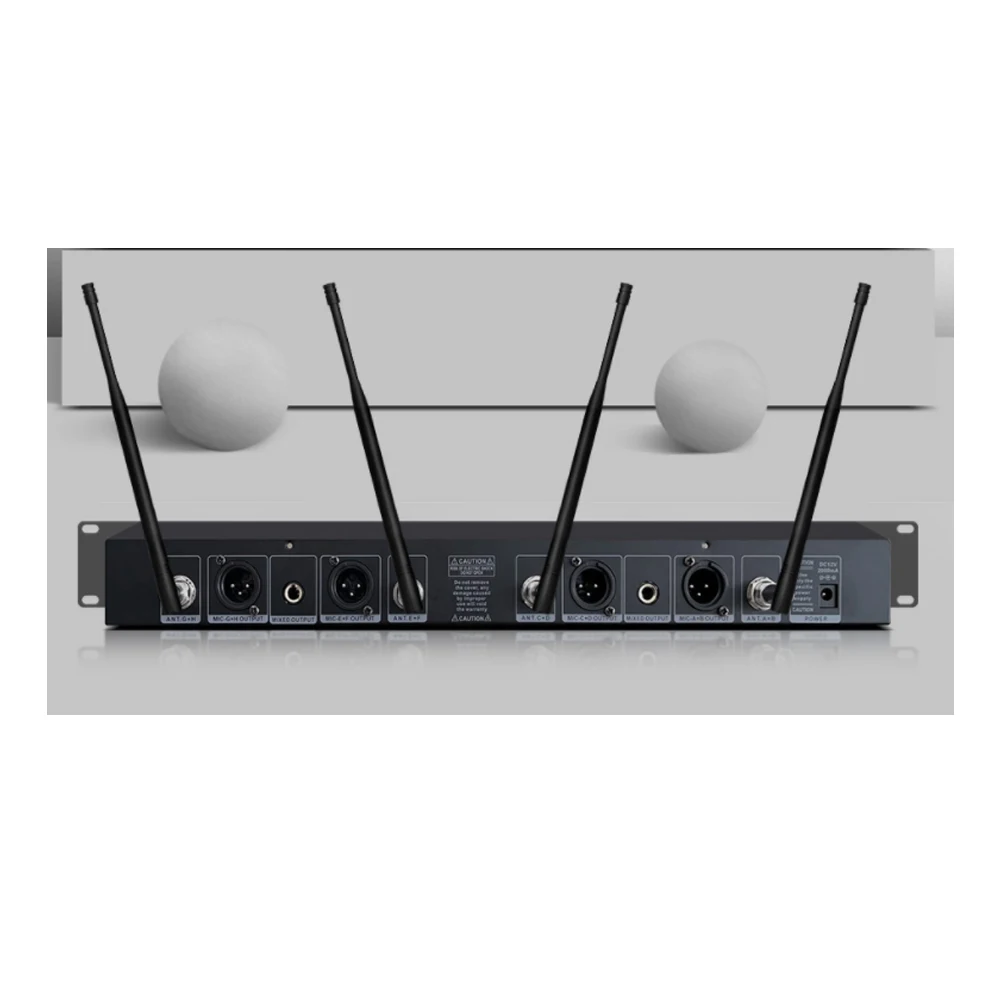 プロフェッショナル8チャンネルUHFワイヤレスマイクシステム