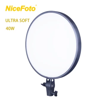 NiceFoto-480DI Bi-color 40W Low Blue Light Ultra Soft  Studio Round LED Slim Panel Light for Photography and Videography