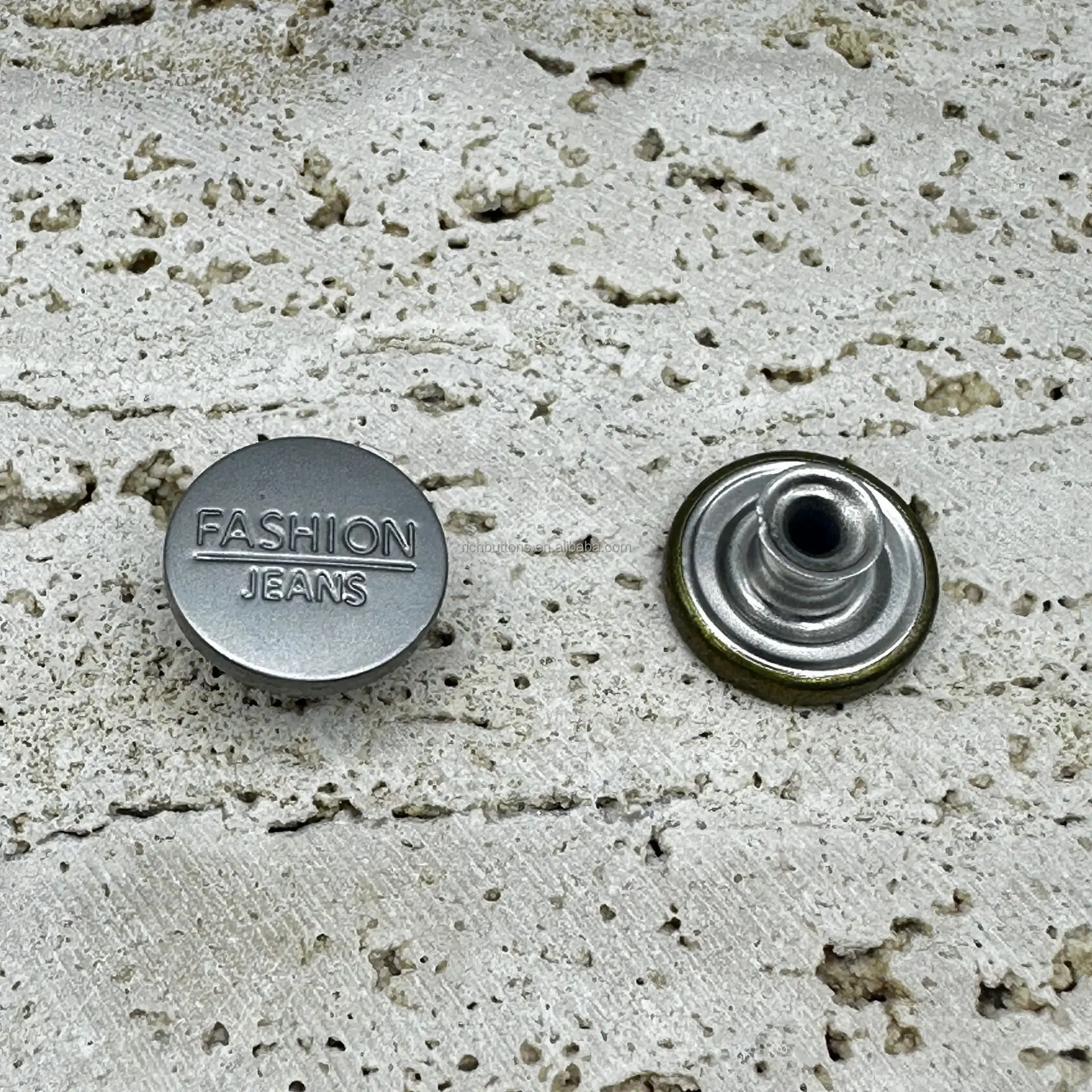 Customized Donut Button Jeans - Single Prong Rivet Denim