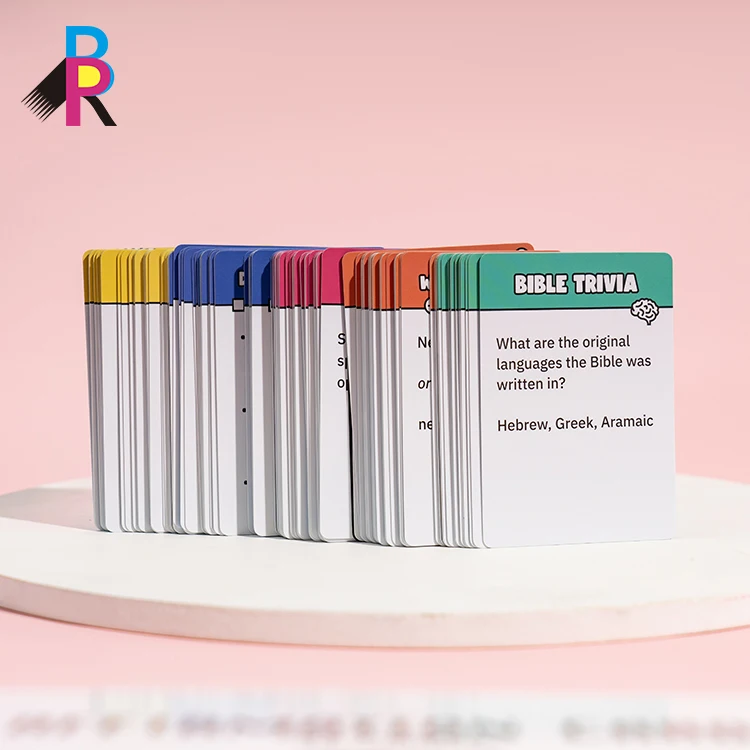New Design Custom Box Packaging Glossy Laminated Full Color Cards Deck Printing Custom Cards-Made Cardboard Art Paper Coated